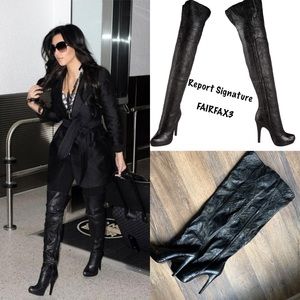 Report Sexy Leather OTK (Over The Knee) Boots